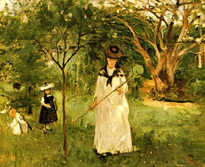 Berthe Morisot Chasing Butterflies